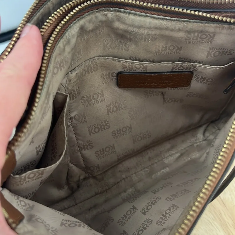 Michael Kors Brown Crossbody Bag with Structured Design - Image 8