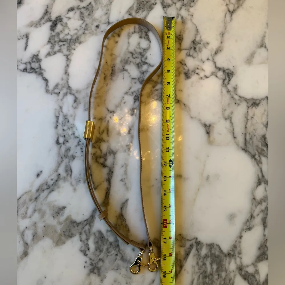 NWT J Crew Small Edie top-handle bag Italian leather Honey Brown MONOGRAM CVM - Image 11