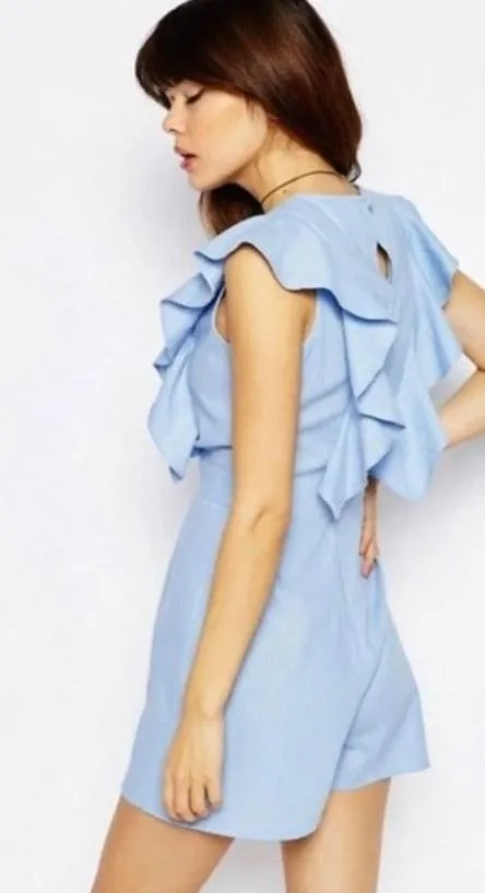 ASOS ruffle detail romper - Image 5