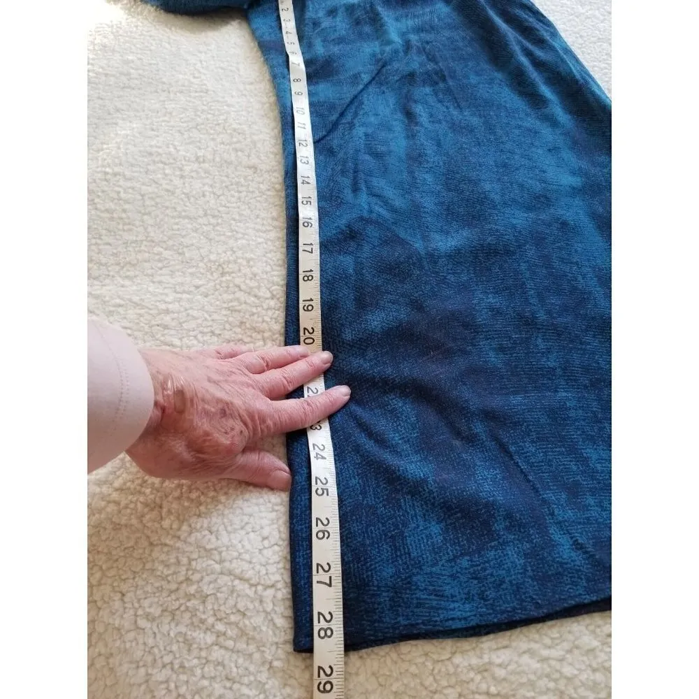 H by Halston Womens Petite Wide Leg Blue Patterned Rayon Crop Pants Sz 20WP - Image 13