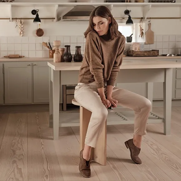 ECCO • Sartorelle 25 Tailored Slip-On Loafer brown suede leather oxford derby - Image 3