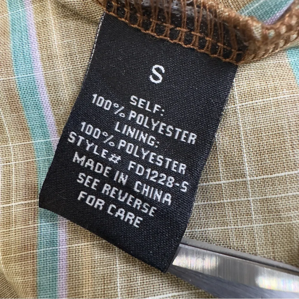 NWT Flying Tomato Freemarket Give It A Go Woven Striped Mini Shirt Dress Small - Image 16