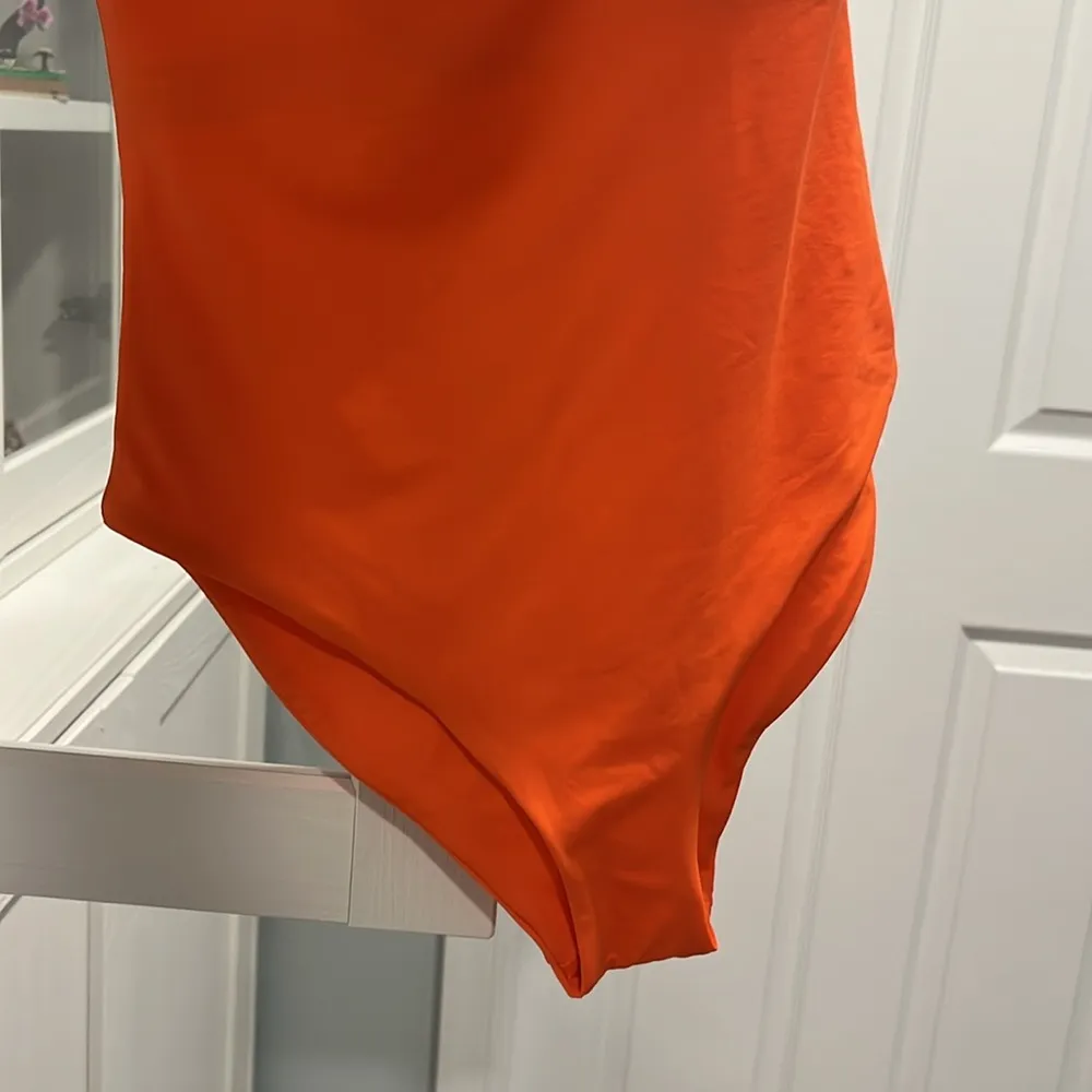 GIRLFRIEND COLLECTIVE (NWT) Oasis One Shoulder One Piece, Koi (Orange), Size XS - Image 5