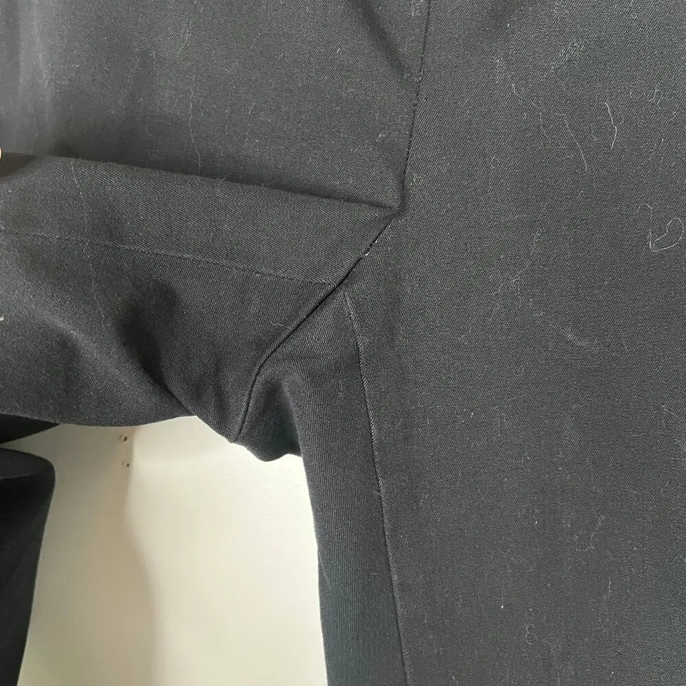 J McLaughlin Black Classic Straight Leg Cotton Blend Dress Pant Size Zip Sz 12 - Image 5