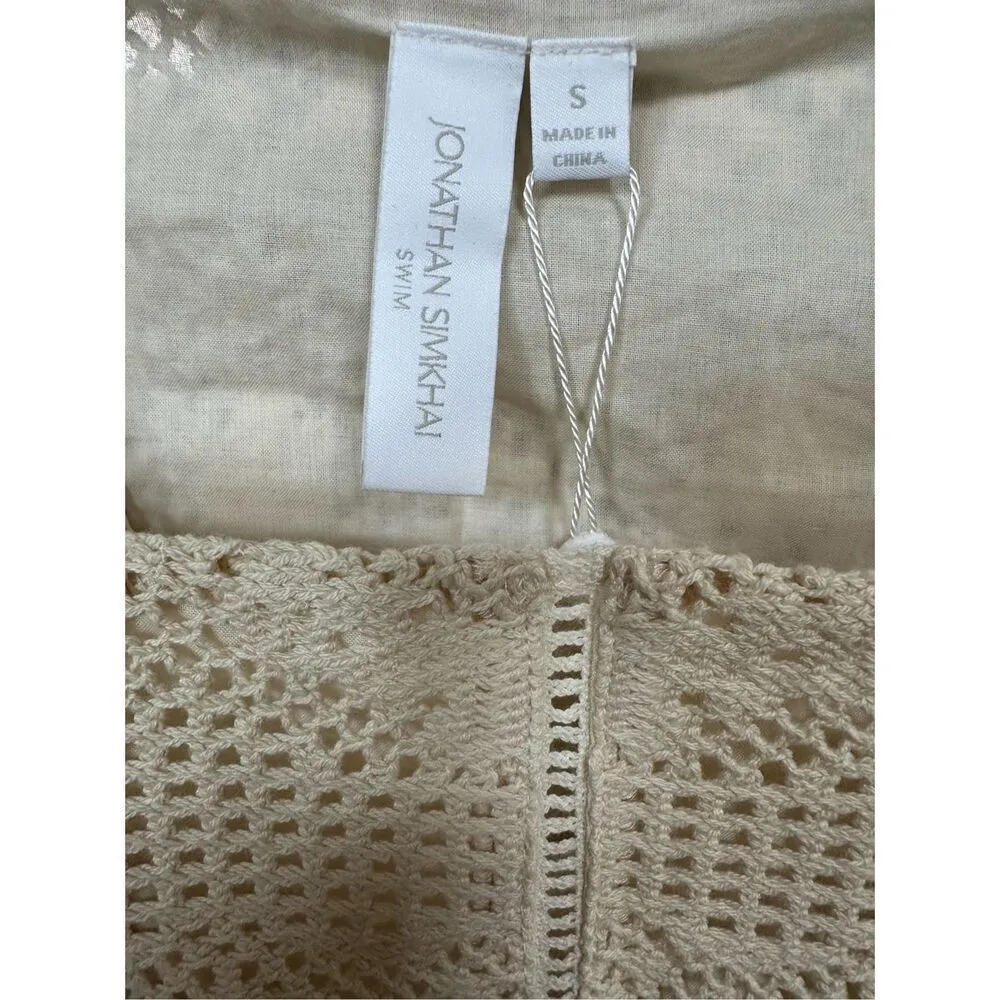 Jonathan Simkhai Avalon Crochet Coverup Dress Size S - Image 5