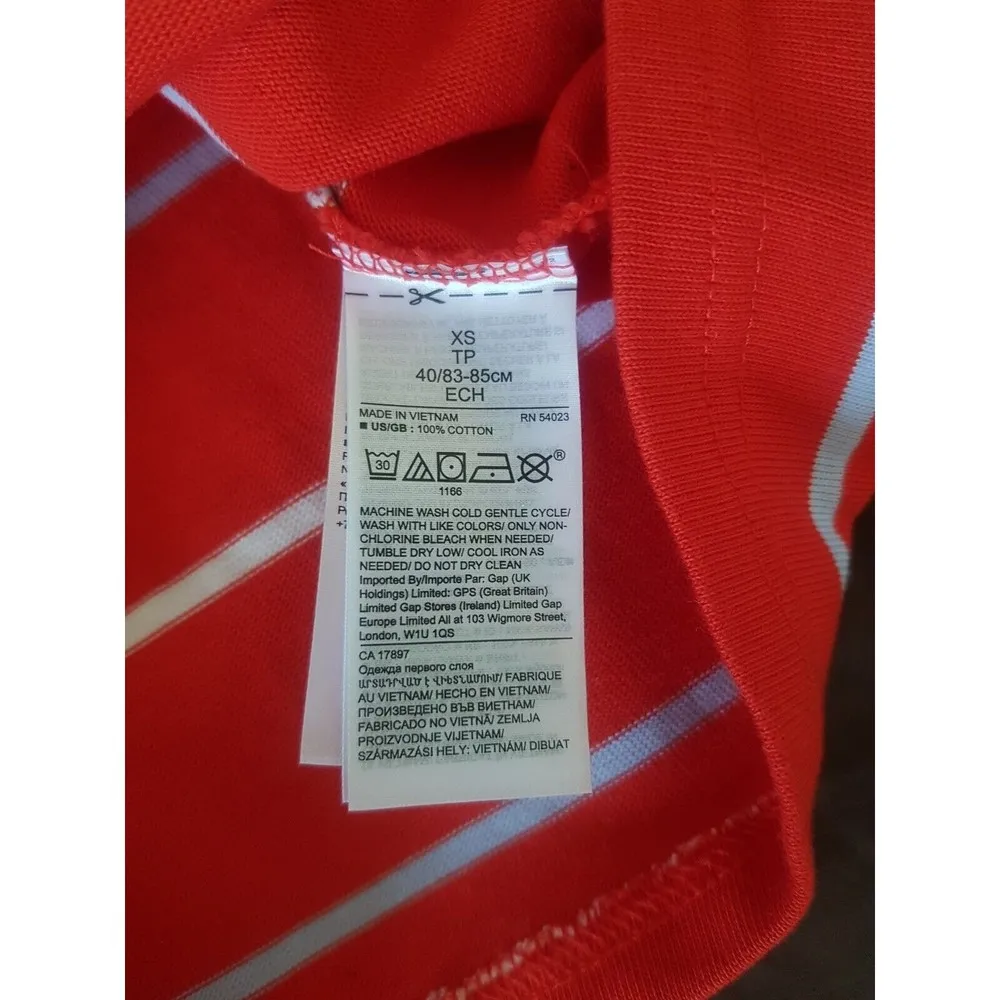 Banana Republic Crew Neckline Cropped Top Long Sleeve Skimmer Stripe Size XS - Image 9