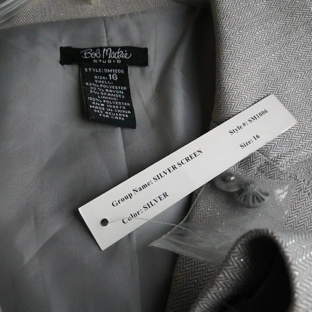 Sz 16 BOB MACKIE Studios Silver Screen Jacket - Image 6