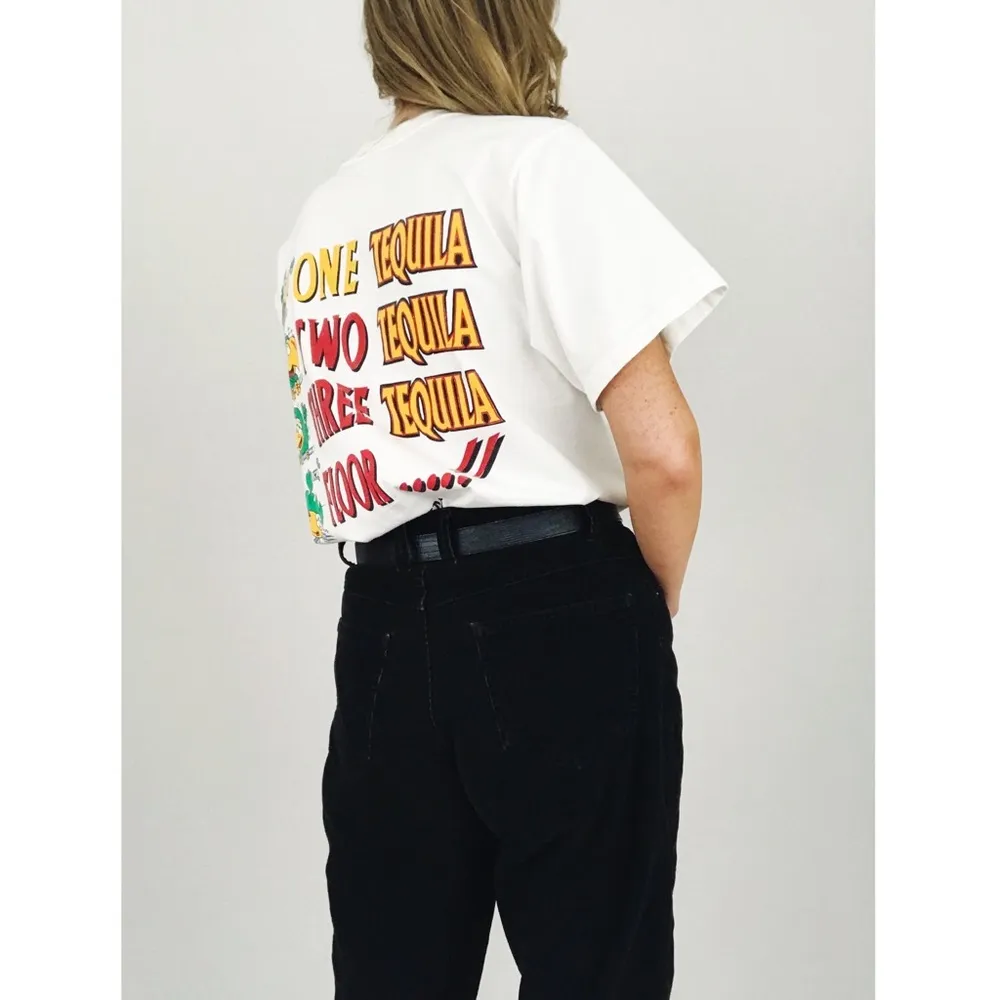 Vintage Tequila Graphic Souvenir Tee | Size L White Size L - Image 4