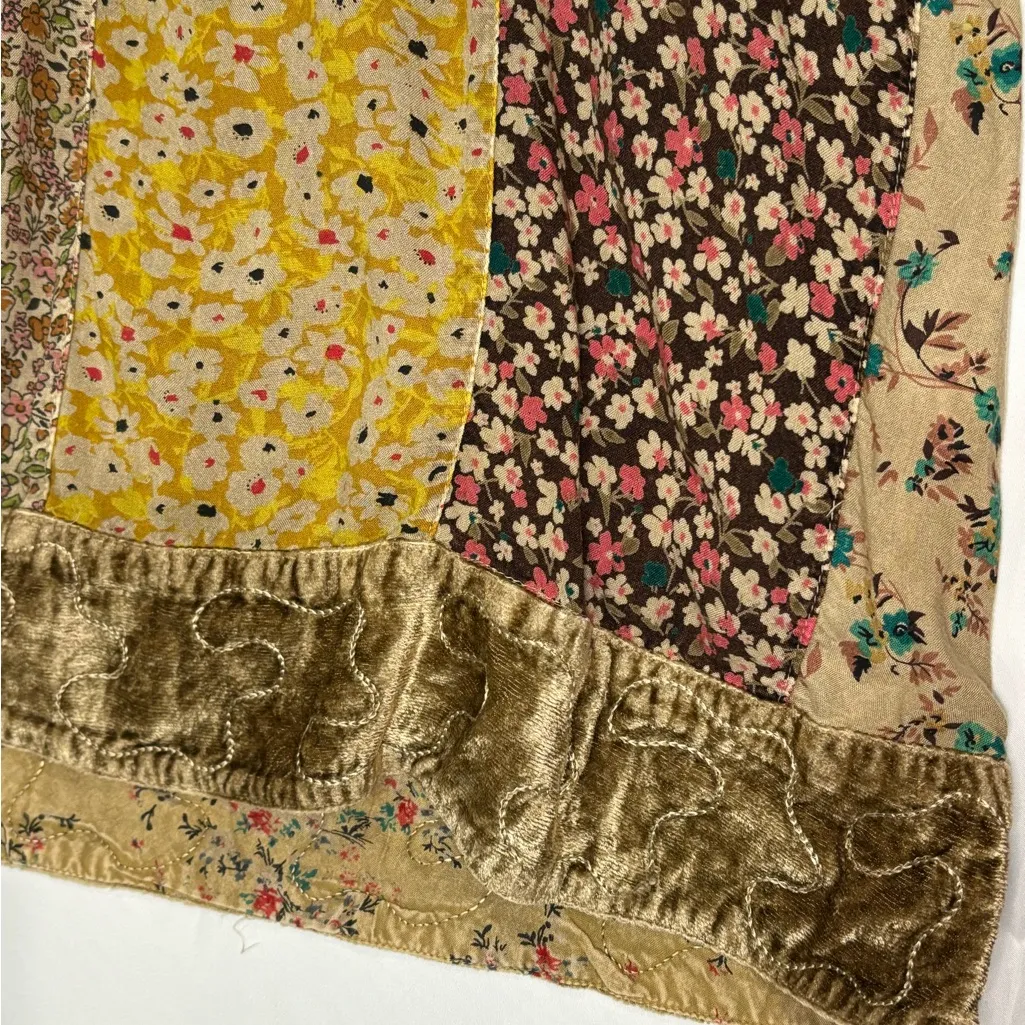 Young Threads Boho Babydoll Dress, Embroidery, Velvet, Women’s Large - Image 9