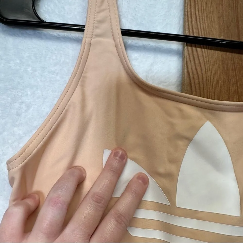 Adidas Swim Trefoil Light Pink Sleeveless One Piece Swimsuit Size‎ S - Image 9