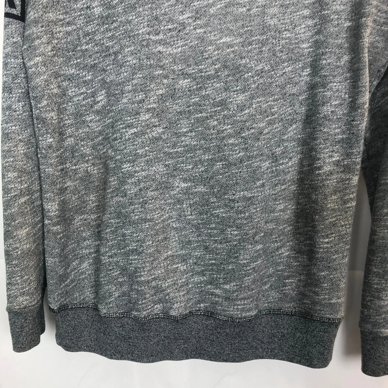 VS Pink Women's Funnel Neck Sweatshirt Long Sleeve Gray/Black Size XS Gray - Image 7
