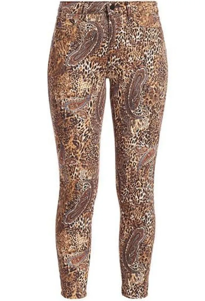 L'AGENCE Margot High-Rise Print Ankle Skinny Paisley Leopard Jeans Size 25 NWT - Image 4