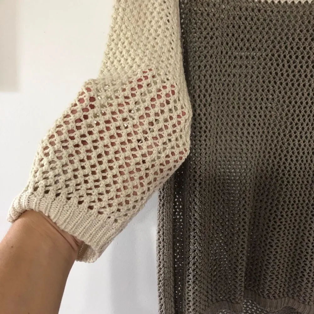 Apt 9 Open knit Brown/Tan Sweater, - Image 4