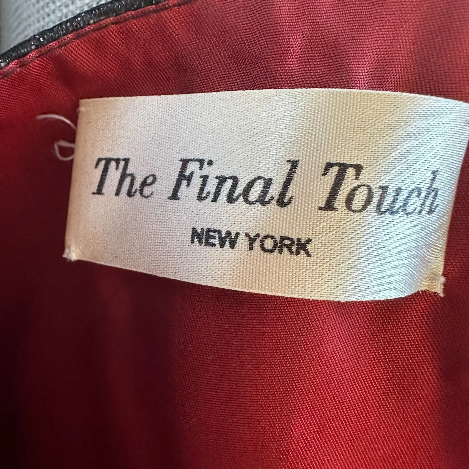 Vintage Metallic Sleeveless Going Out Top Black Sz L Beaded Fringe Holiday Party Size L - Image 8