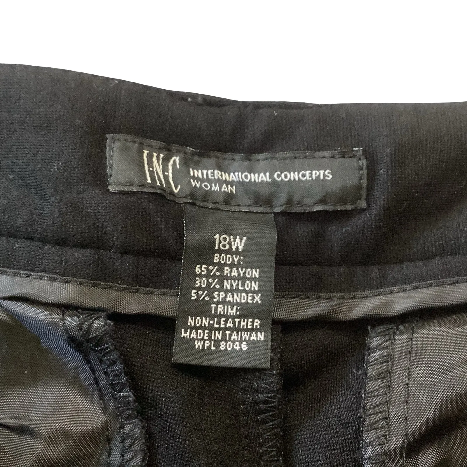 INC Skinny Dress Pant Black Size 18W - Image 3