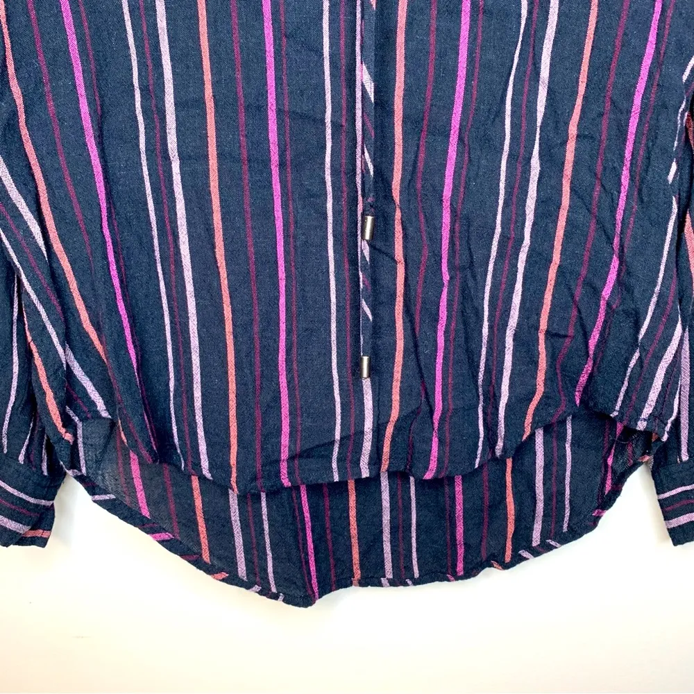 Selena Baja Stripe Pullover Shirt Size Small - Image 9
