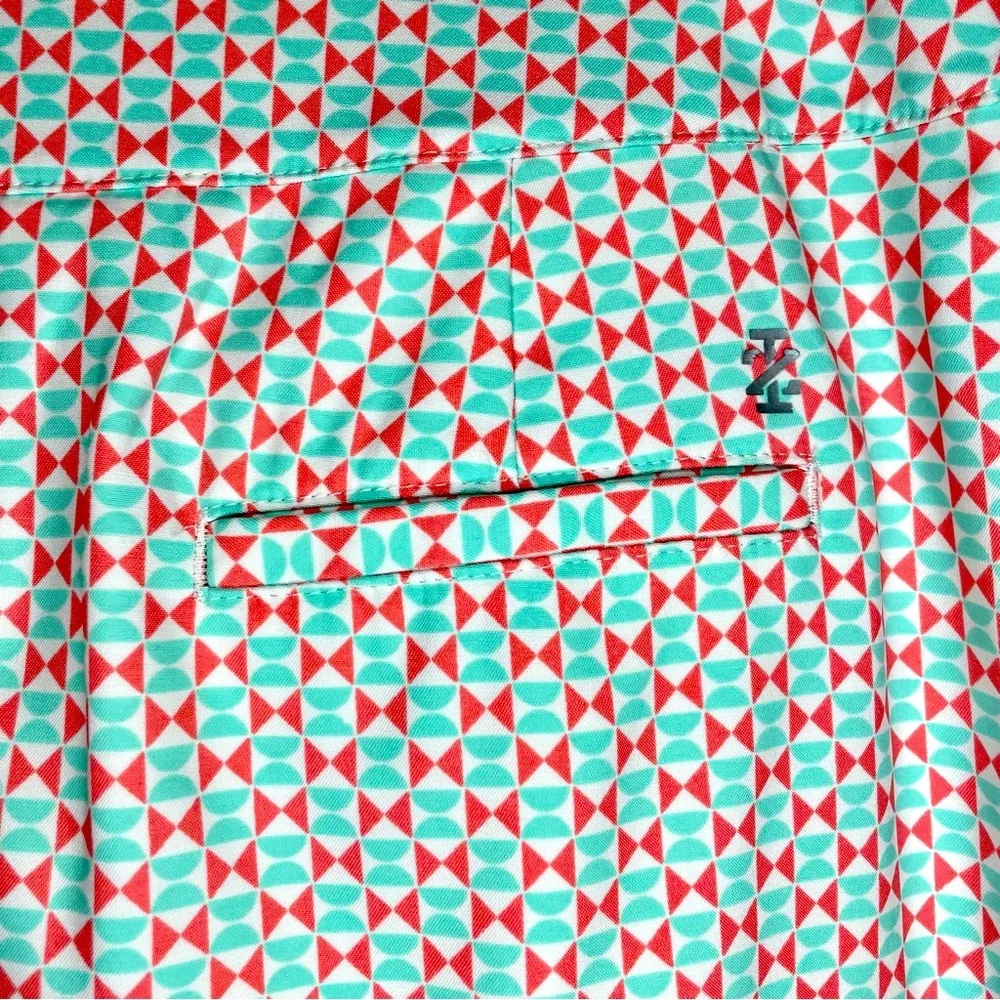 IZOD Golf Skort - Teal, Peach & White - Size 2 - Image 8