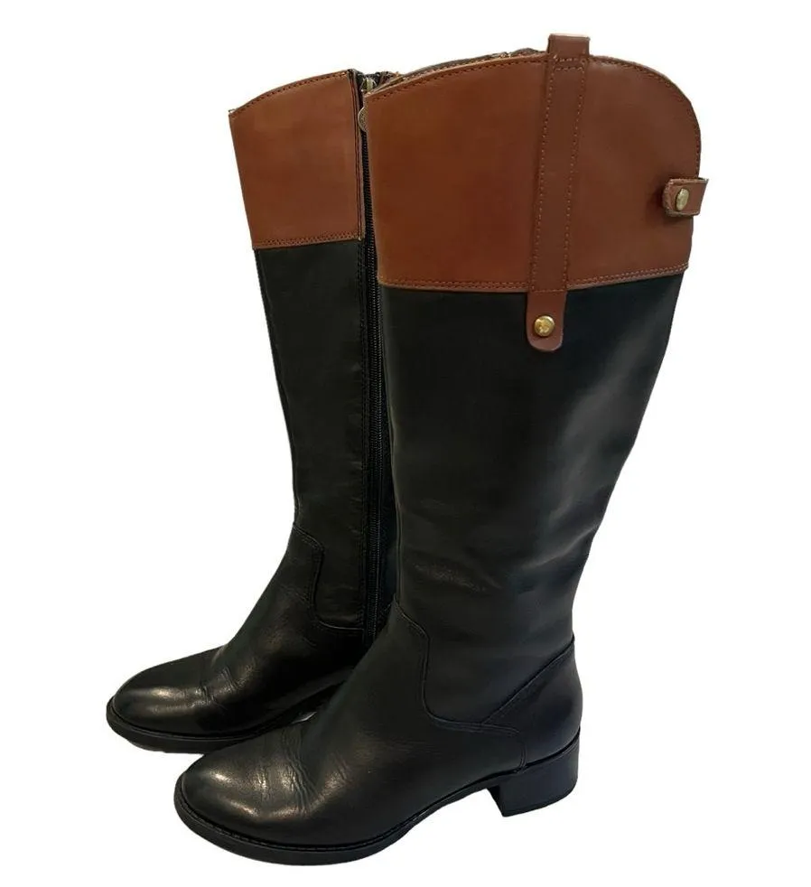Franco Sarto Clove2 Two Tone Leather Riding Boots, Sz 6.5 - Image 4