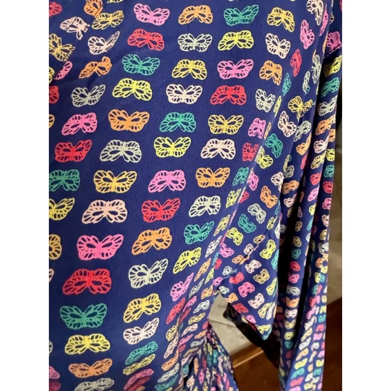 Vintage 70s/80s Françoise for Swee Lo 100% Silk Dress w/ Matching Belt Size 12 - Image 5