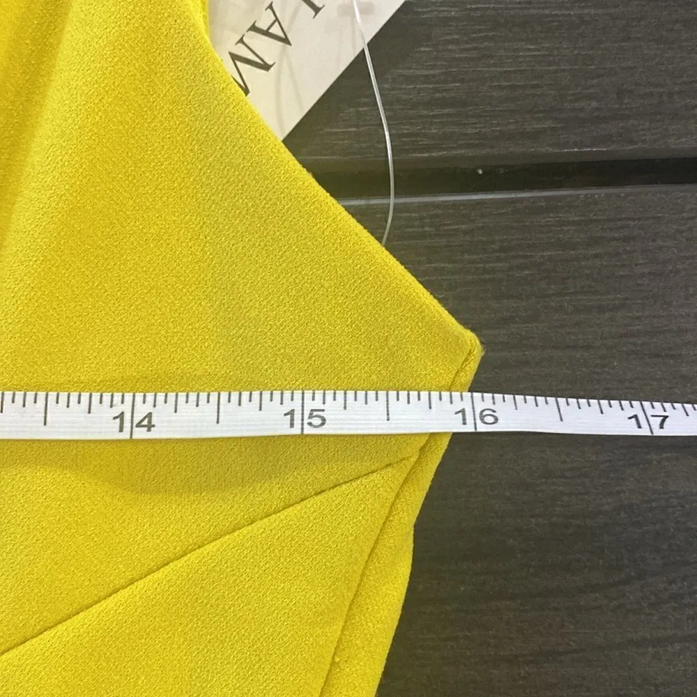 Shelby & Palmer NEW yellowish green Form fitting dress pleated washable size 6 - Image 9