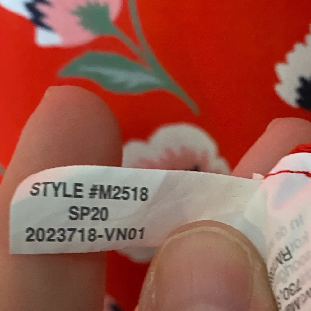 J Crew blouse floral sleeveless red lightweight cap sleeve womens Large Petite 1 - Image 5