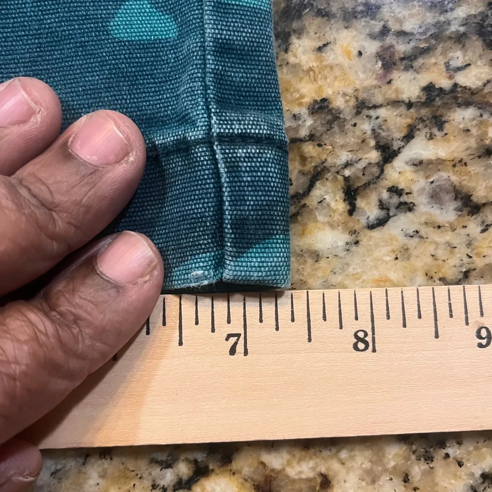 Anthropologie Austin High Rise Cropped Cargo Pant Teal Green Camouflage Size 28 - Image 7