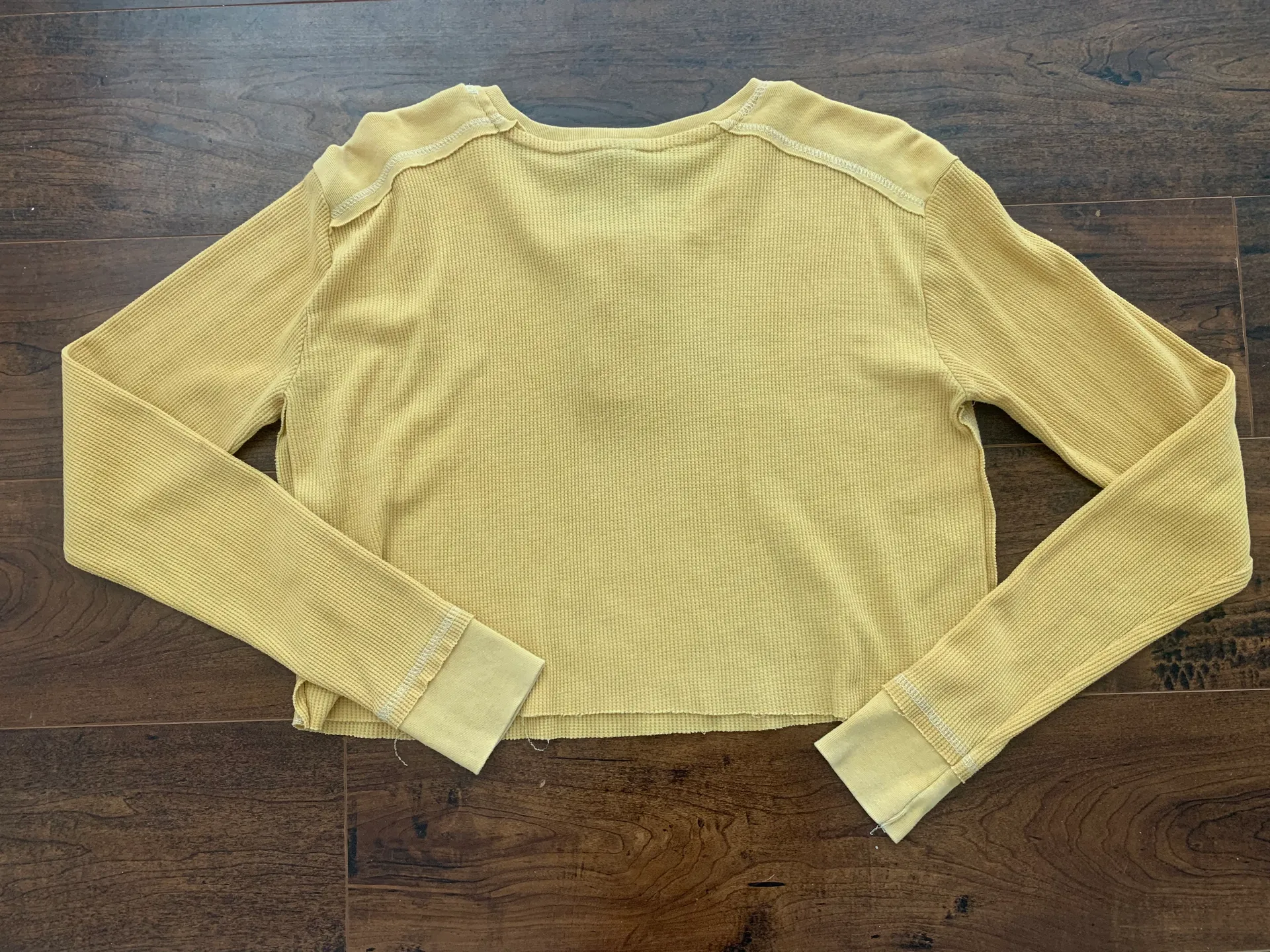 Yellow Cropped Long Sleeve - Image 2