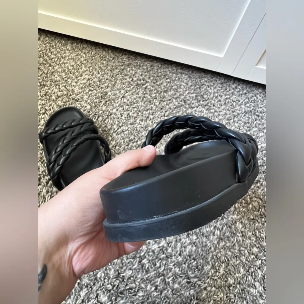 BP‎ Keaton Braided Slide Sandals Women’s Black Size 9.5 - Image 10