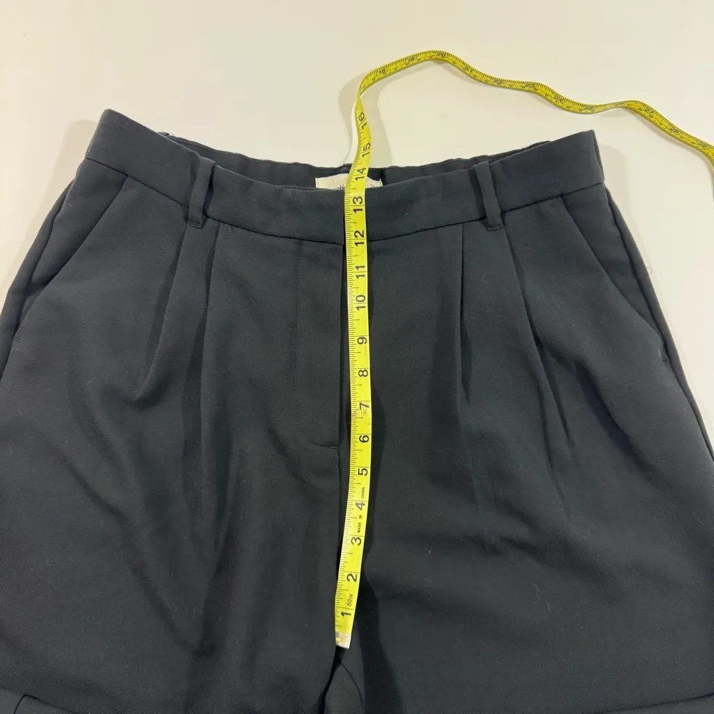 Abercrombie Sloane Tailored Wide Leg Pants Black Size 32 14 Short - Image 6