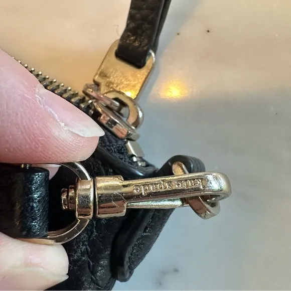 Kate Spade‎ Black Leather Crossbody Polly Small Swing Pack Minimalist Travel - Image 6