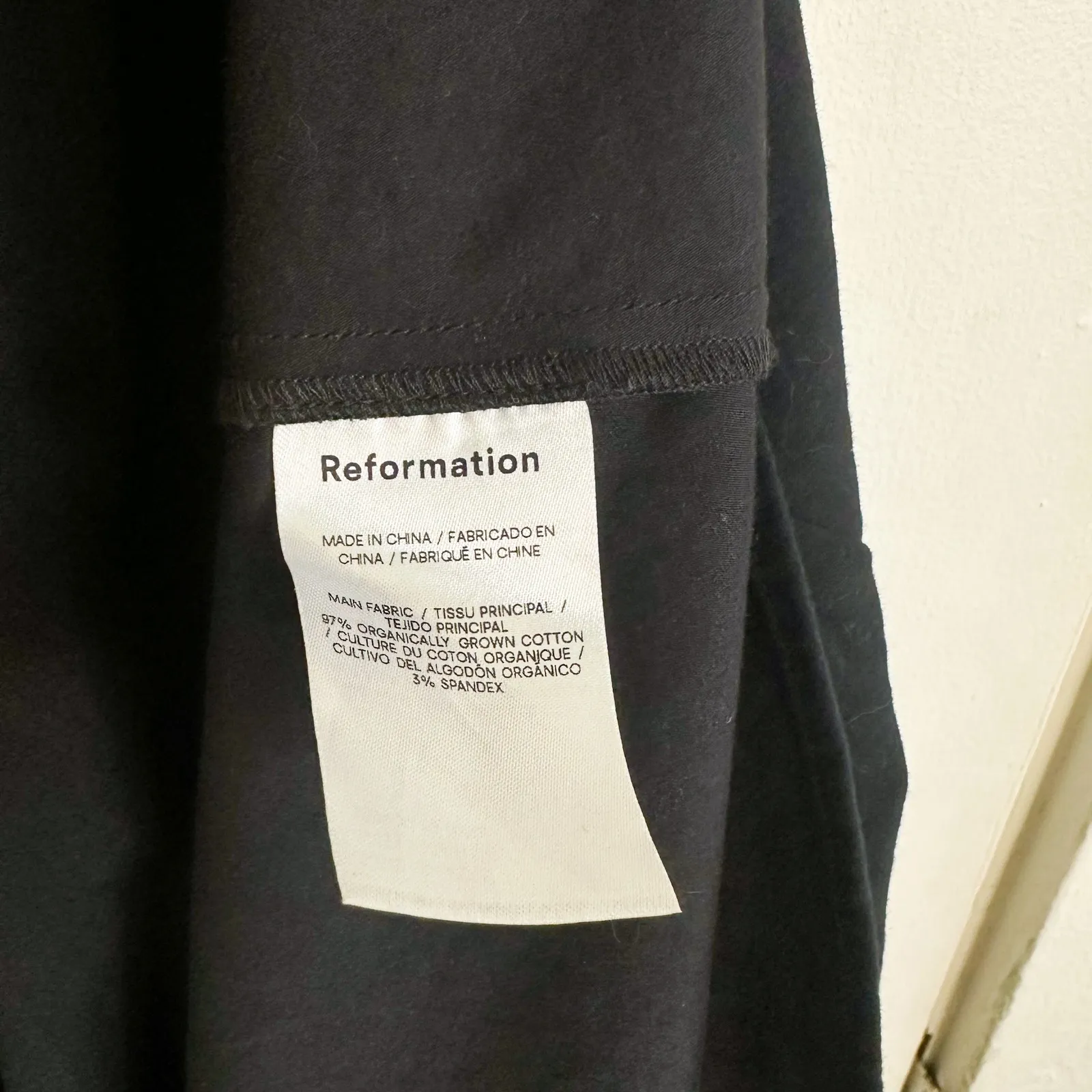 Reformation‎ | Lissa Organic Cotton Bodice Strapless Midi Dress w/ Pockets Black - Image 12