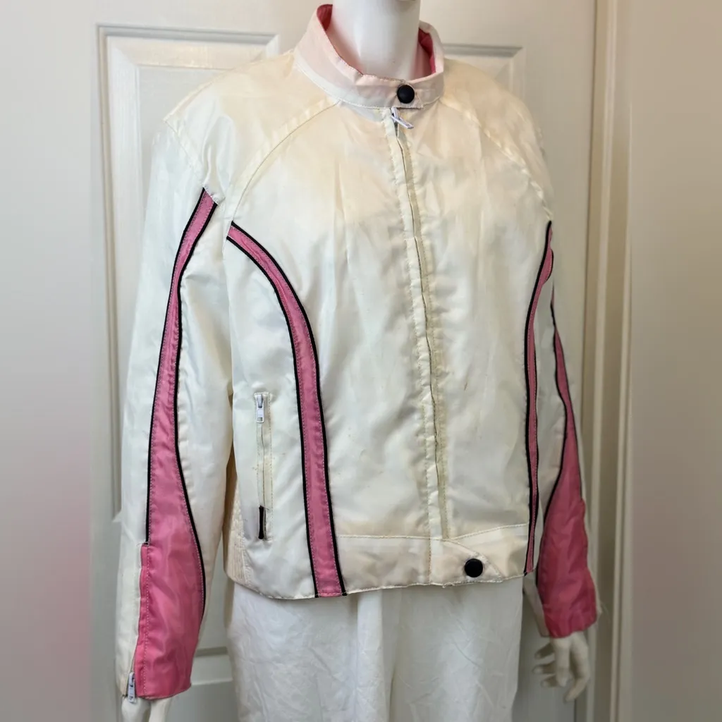 Hot Leathers Womens Motorcycle Biker Jacket Pink Size Large - Image 2