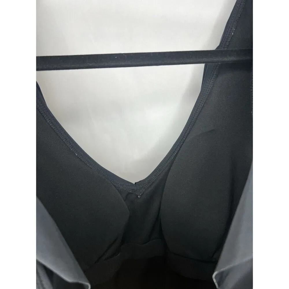 Old Navy Women’s Black Ruffle Sleeve One Piece Swimsuit Size L - Image 9