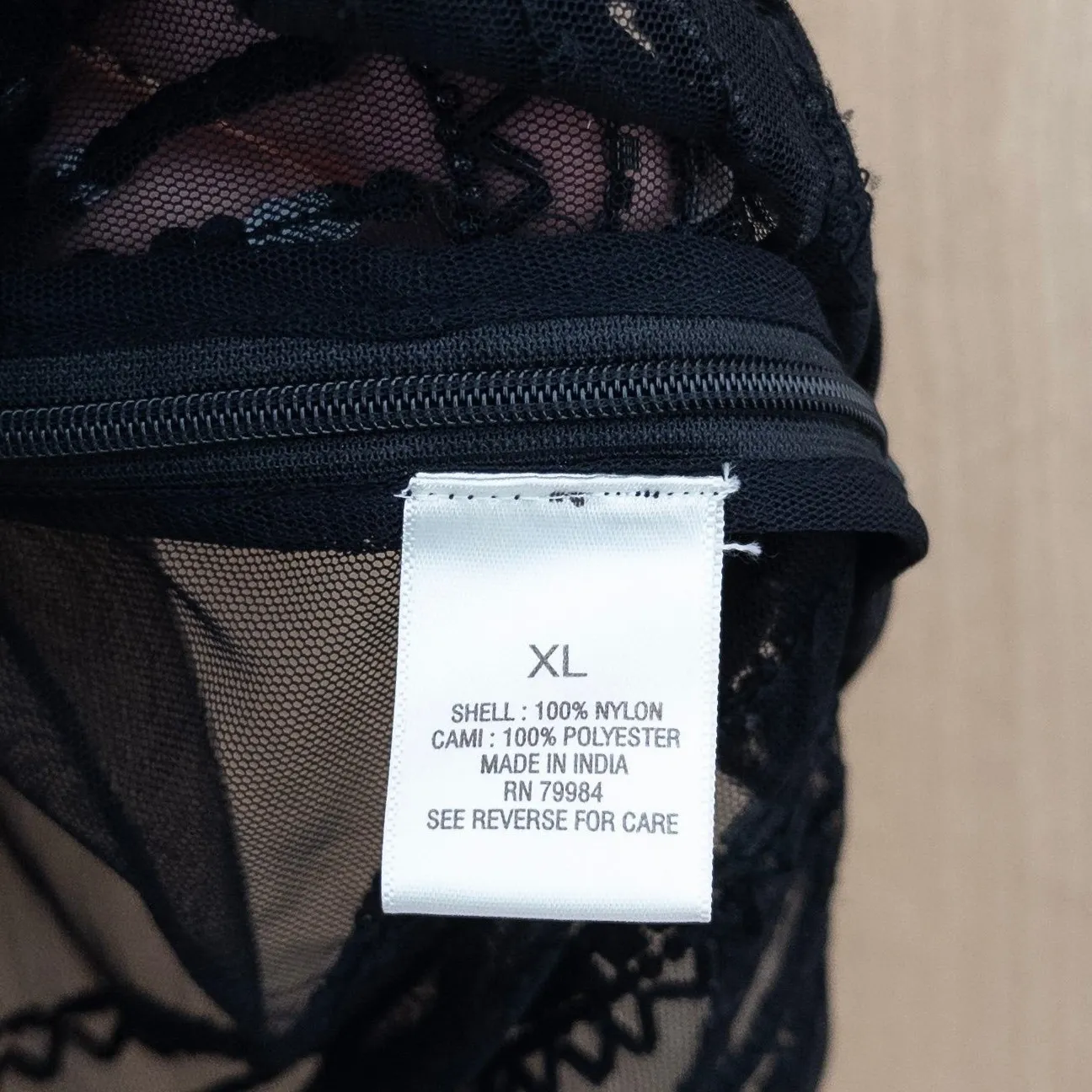 Womens Sheer Beaded Top Size XL Black Short Sleeve Mesh Party Art Deco Gatsby - Image 5