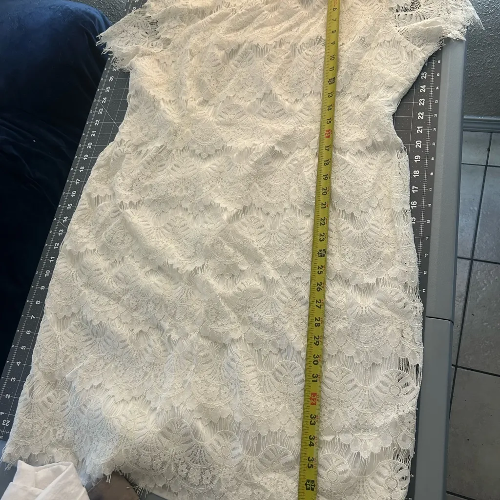 Preston & York White Lace Mini Dress - Image 2