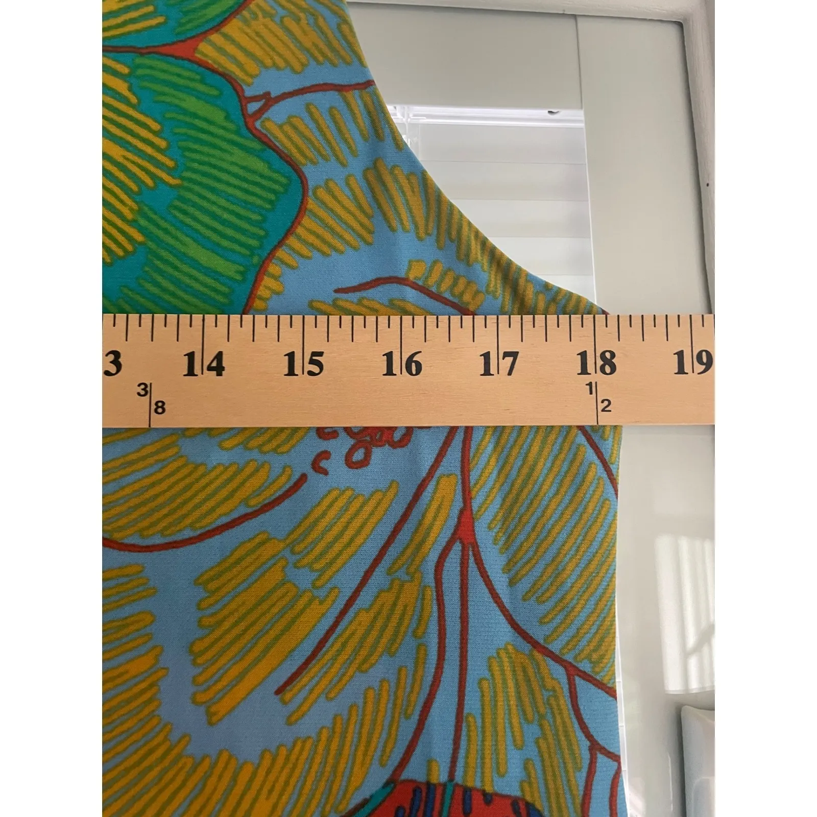 NWOT‎ AK Anne Klein Floral Dress Sleeveless V Neck Red Turquoise Size 8 - Image 6