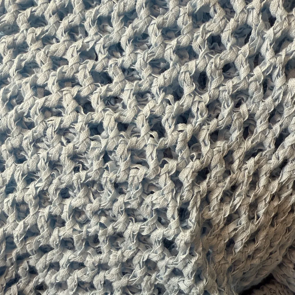 NWT‎ Monday Swimwear Athens Pants in Sea Mist Crochet Size Small Blue - Image 8