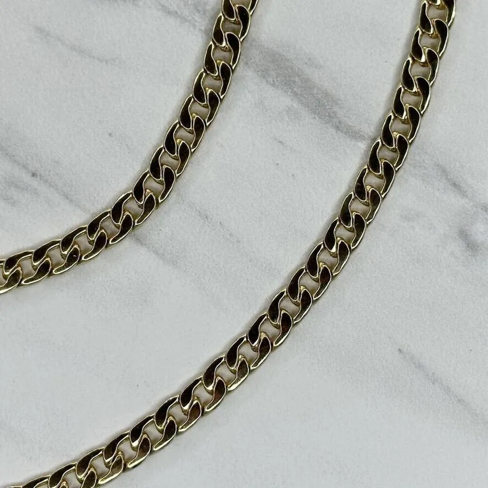 Gold Tone Flat Chain Link Purse Handbag Bag Replacement Strap ✨ - Image 4