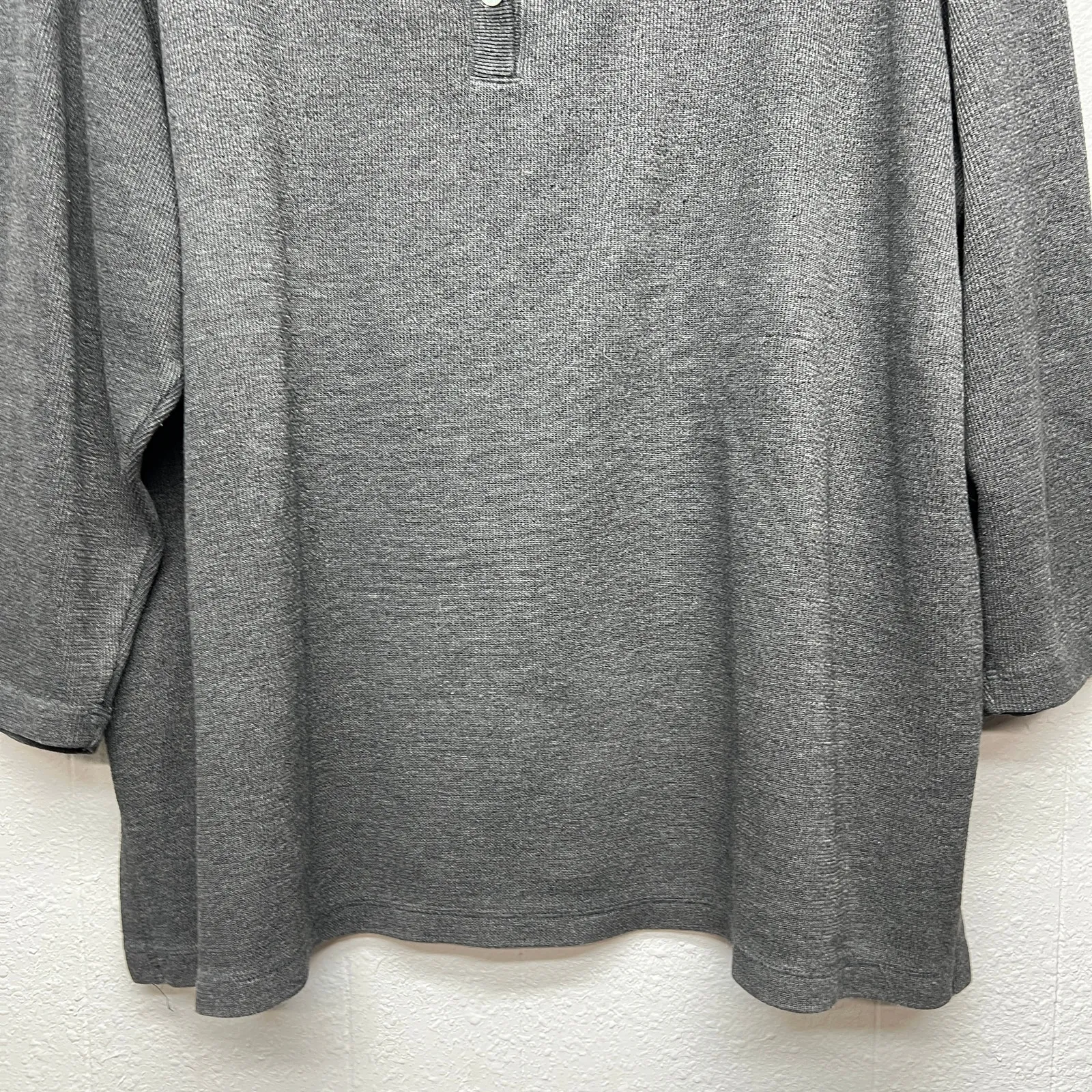 Avenue Henley Sweater Womens 22/24 Ribbed Stretch 3/4 Sleeve Relaxed Casual - Image 4