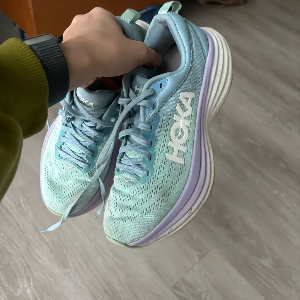 HOKA Bondi 8 Running Shoes | Women’s Size 8 | Regular Width | Blue / Purple - Image 3