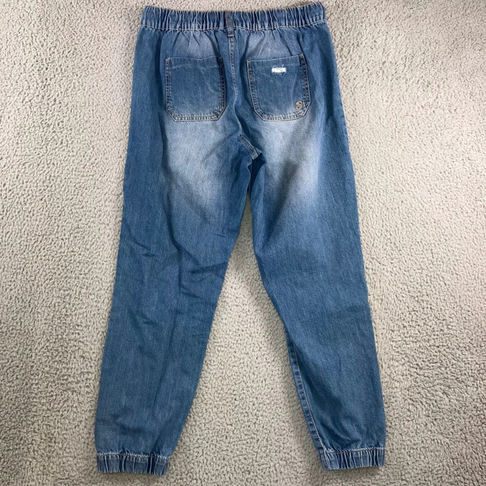 Indigo Reign Jeans Women 13/30 Distressed Y2K Denim Joggers‎ - Image 2