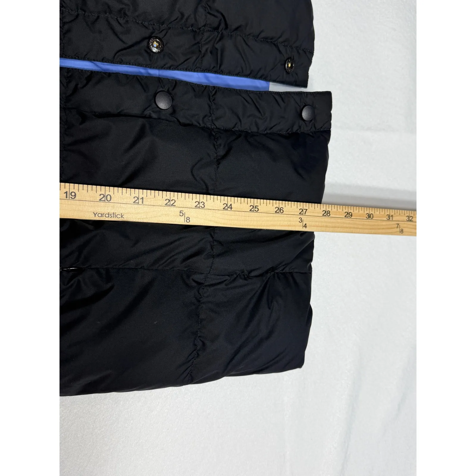 Lands End‎ Black Puffer Coat Reversible Light Blue Petite Small - Image 4