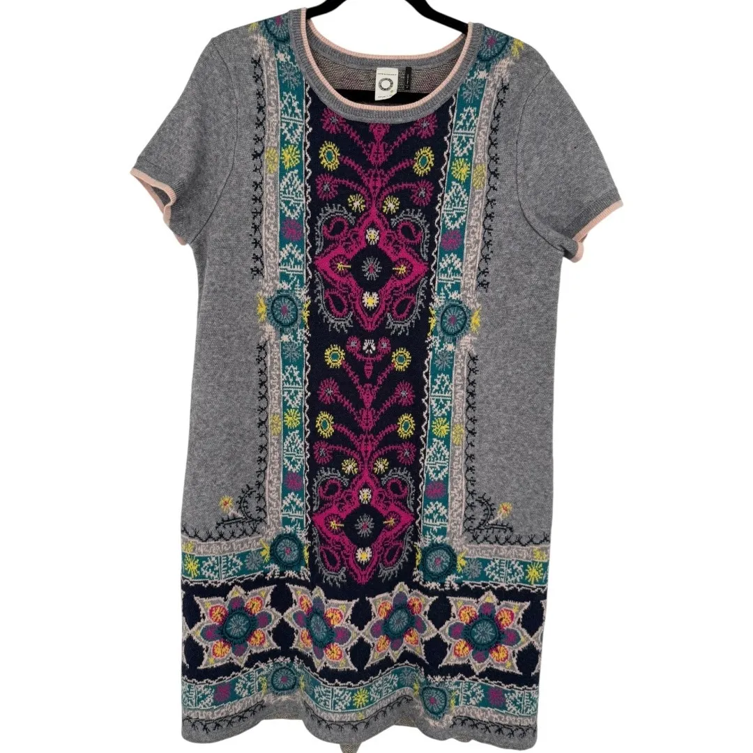 Anthropologie Akemi + Kin Kaleidoscope Print Sweater‎ Dress Size Medium Bohemian - Image 4