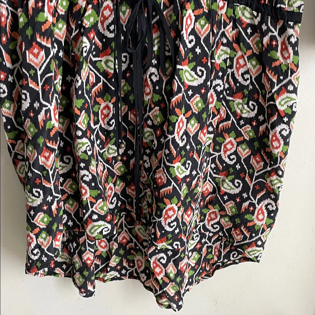 Veronica Beard Venice Tassel Tie Waist Paisley V-Neck Silk Mini Dress - Image 10