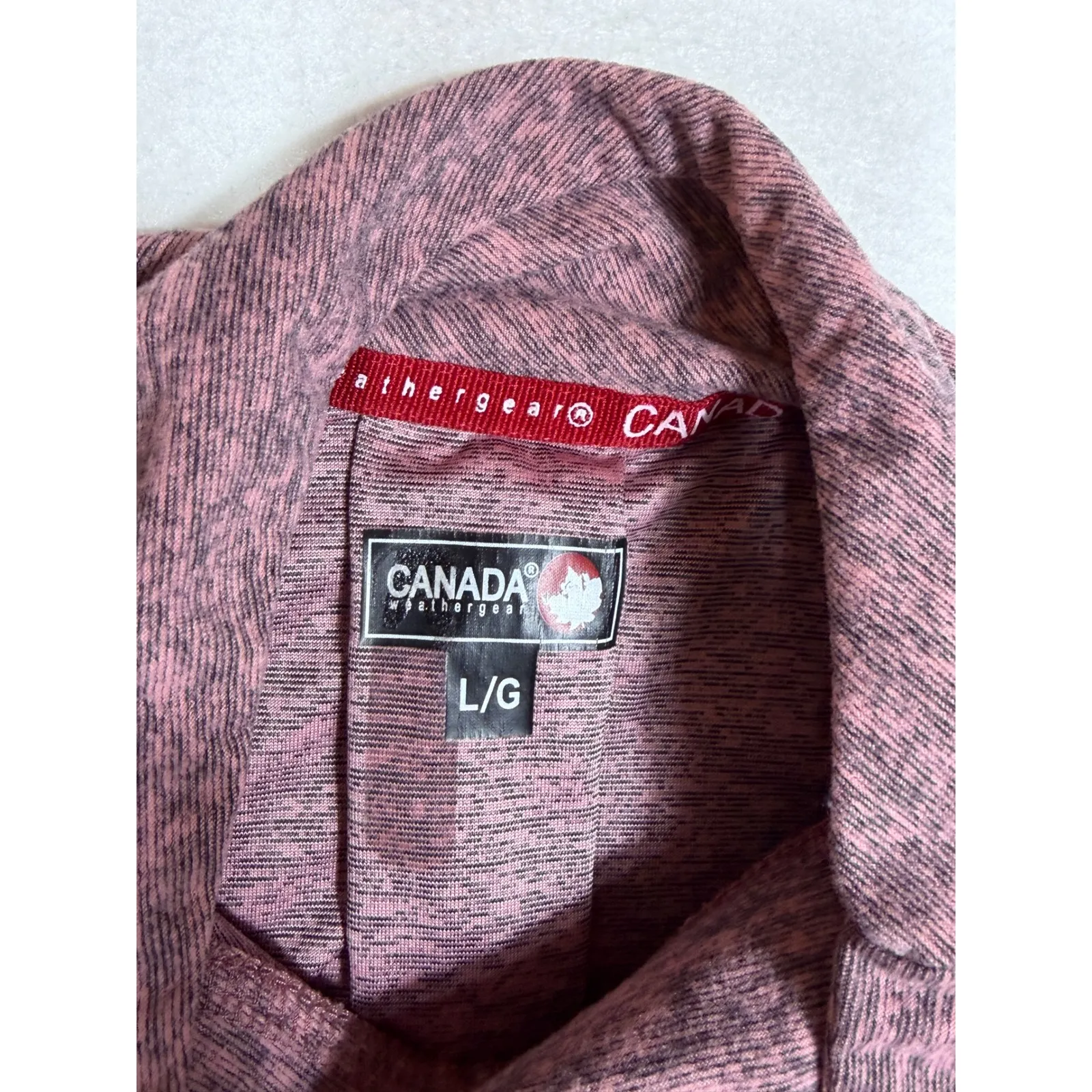 Canada Weather Gear Mock Neck Cropped Pullover Sweatshirt Drawstring LG Pink Size undefined - Image 3