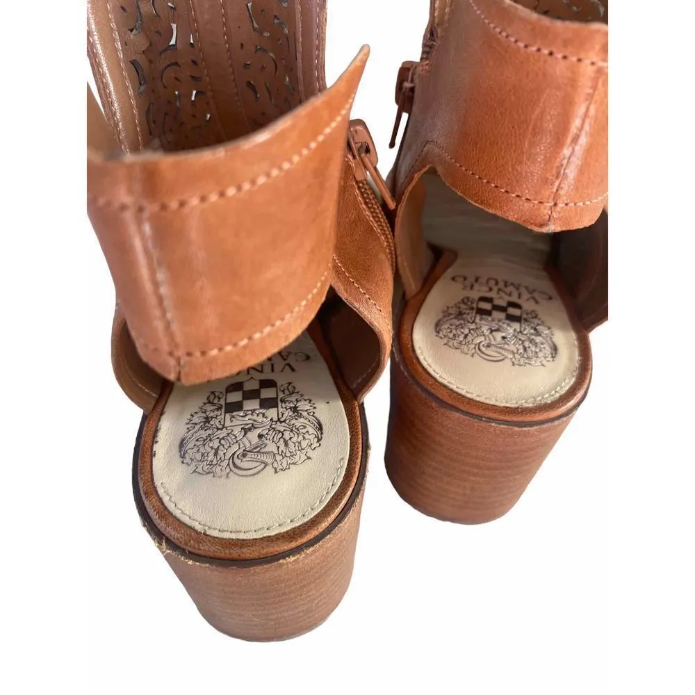 VINCE CAMUTO WOMENS STERNAT ANKLE DRESS SANDALS, laser cut size 7M womens roaste - Image 2