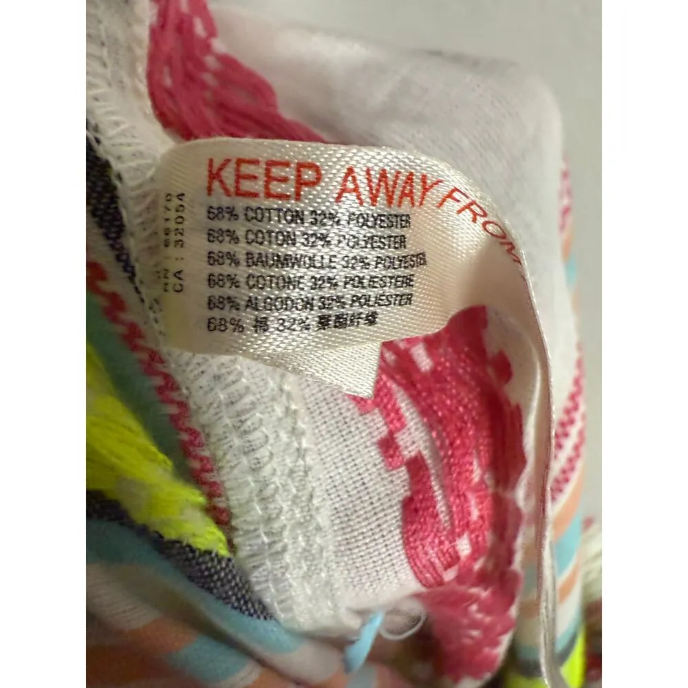 Anthropologie Jacquard Striped Relaxed Coastal Boho Jogger Lounge Beach Pants S - Image 13