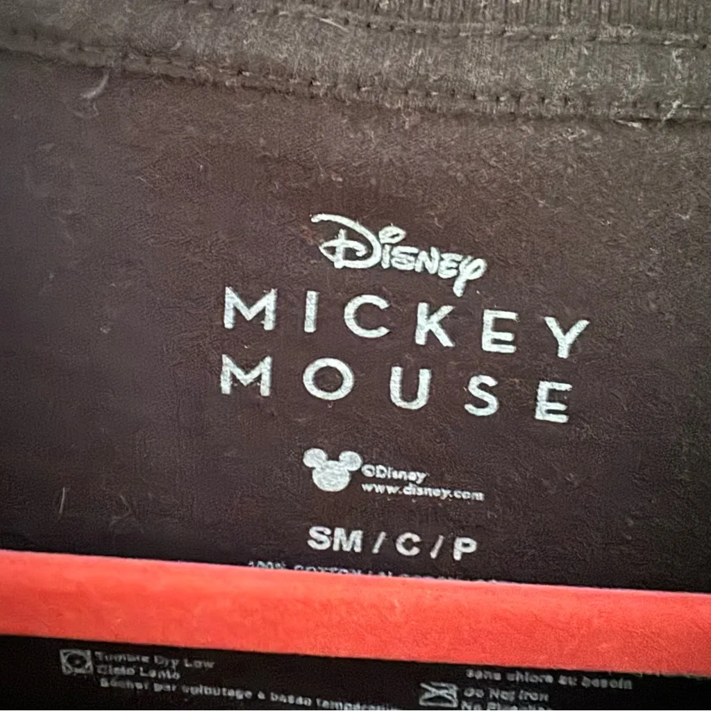 Disney Mickey Mouse T-Shirt Mens Small Neon Outline Black Graphic Tee Disneyland - Image 2
