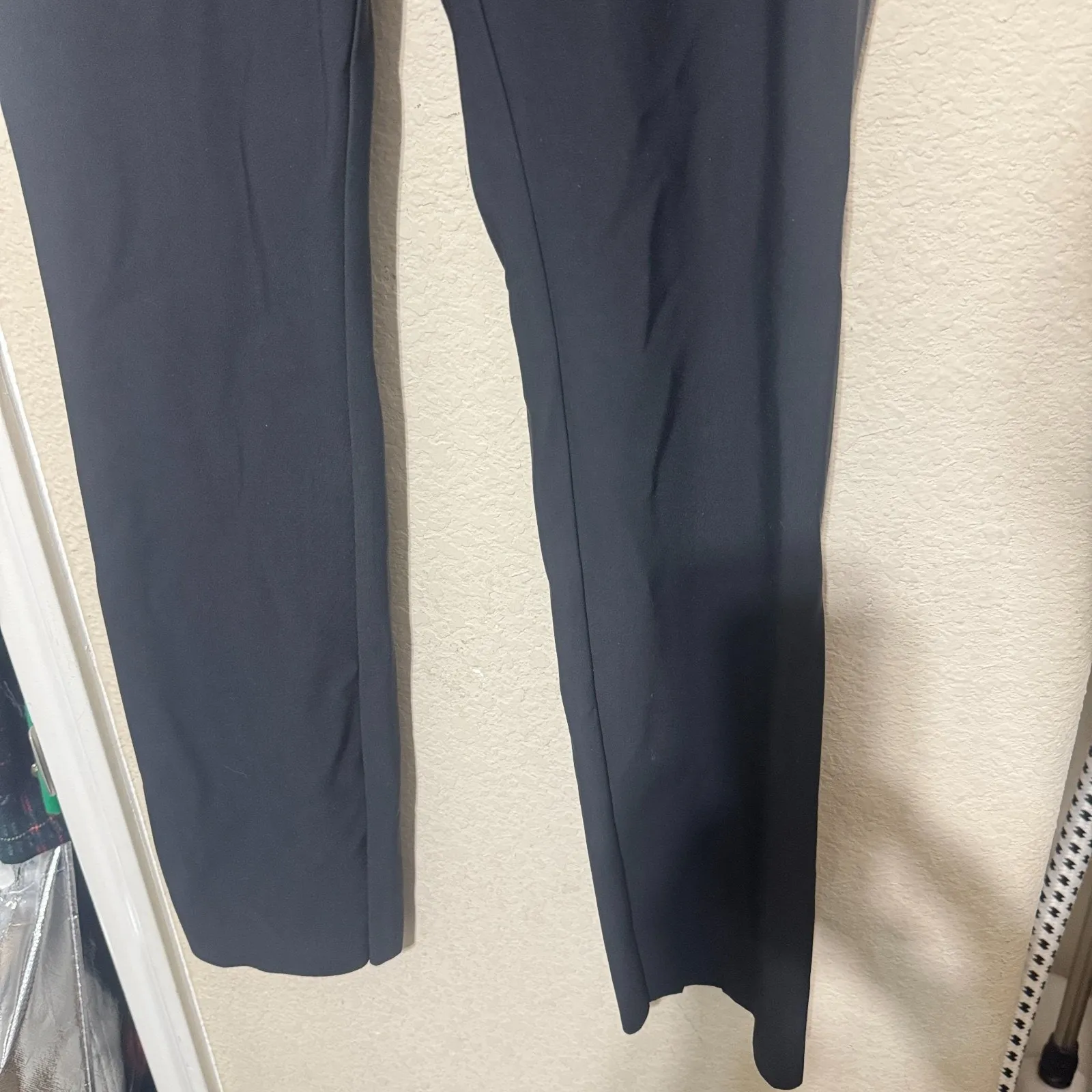 Banana Republic BR Standard Trousers Career Pants black slit high rise sz 8 - Image 3
