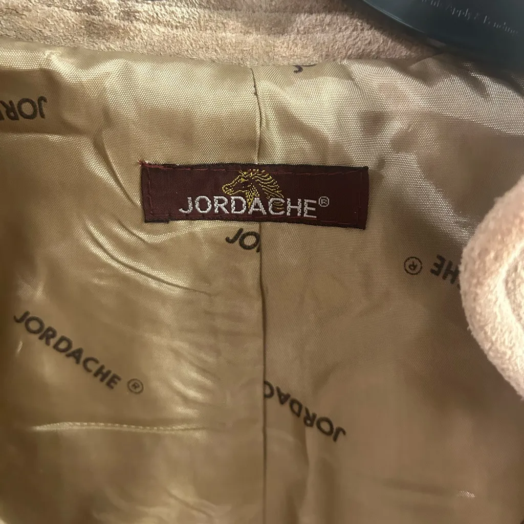 Jordache Tan Suede Zip-Up Jacket Women’s Size Small - Image 6
